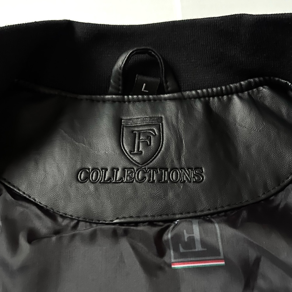FERRARI F COLLECTIONS — MADE IN ITALY, VEGAN LEATHER/SUEDE, BLACK, LUXURY JACKET - Picture 6 of 17
